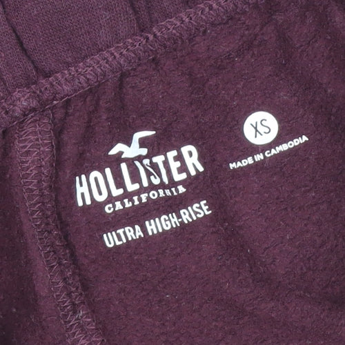 Hollister Women Purple XS Ultra High-Rise NYC Logo Jogger Sweatpants