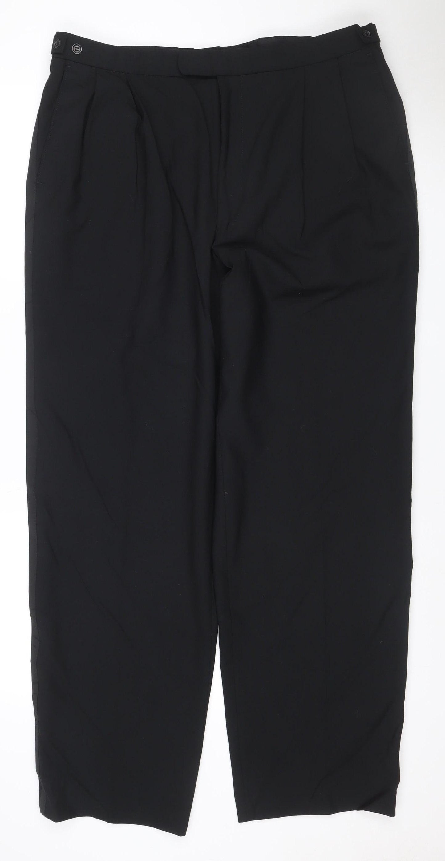 Marks & Spencer Women’s Black Size 20 Tall Wool Blend Dress Trousers