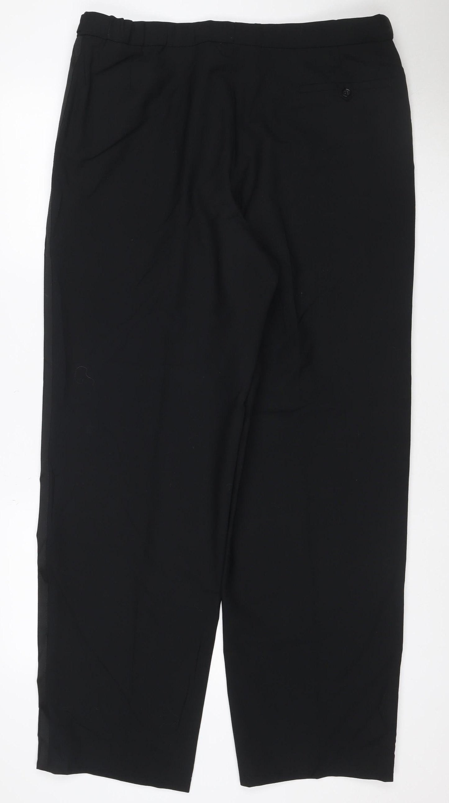 Marks & Spencer Women’s Black Size 20 Tall Wool Blend Dress Trousers