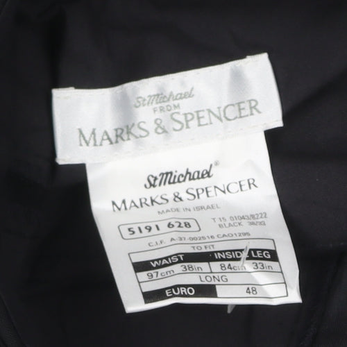Marks & Spencer Women’s Black Size 20 Tall Wool Blend Dress Trousers