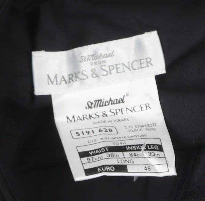 Marks & Spencer Women’s Black Size 20 Tall Wool Blend Dress Trousers