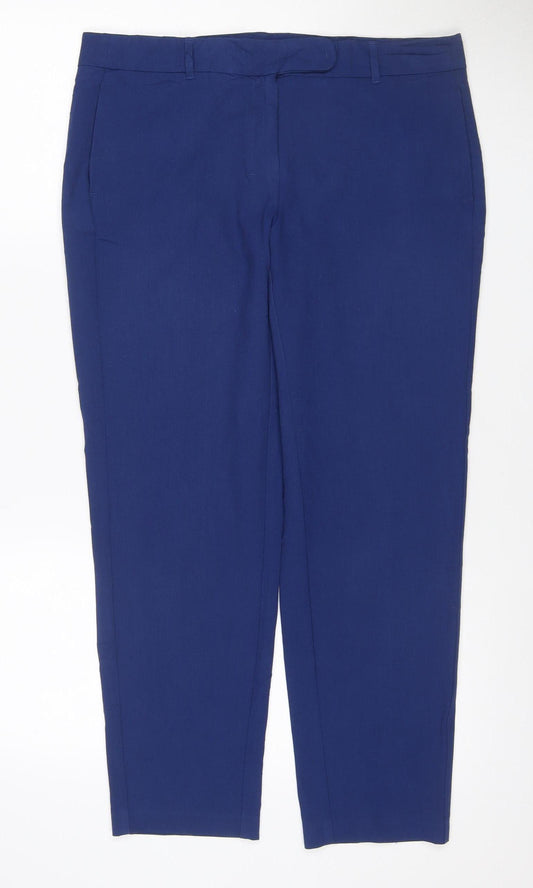 Dorothy Perkins Women’s Blue UK 12 Tailored Straight Leg Trousers