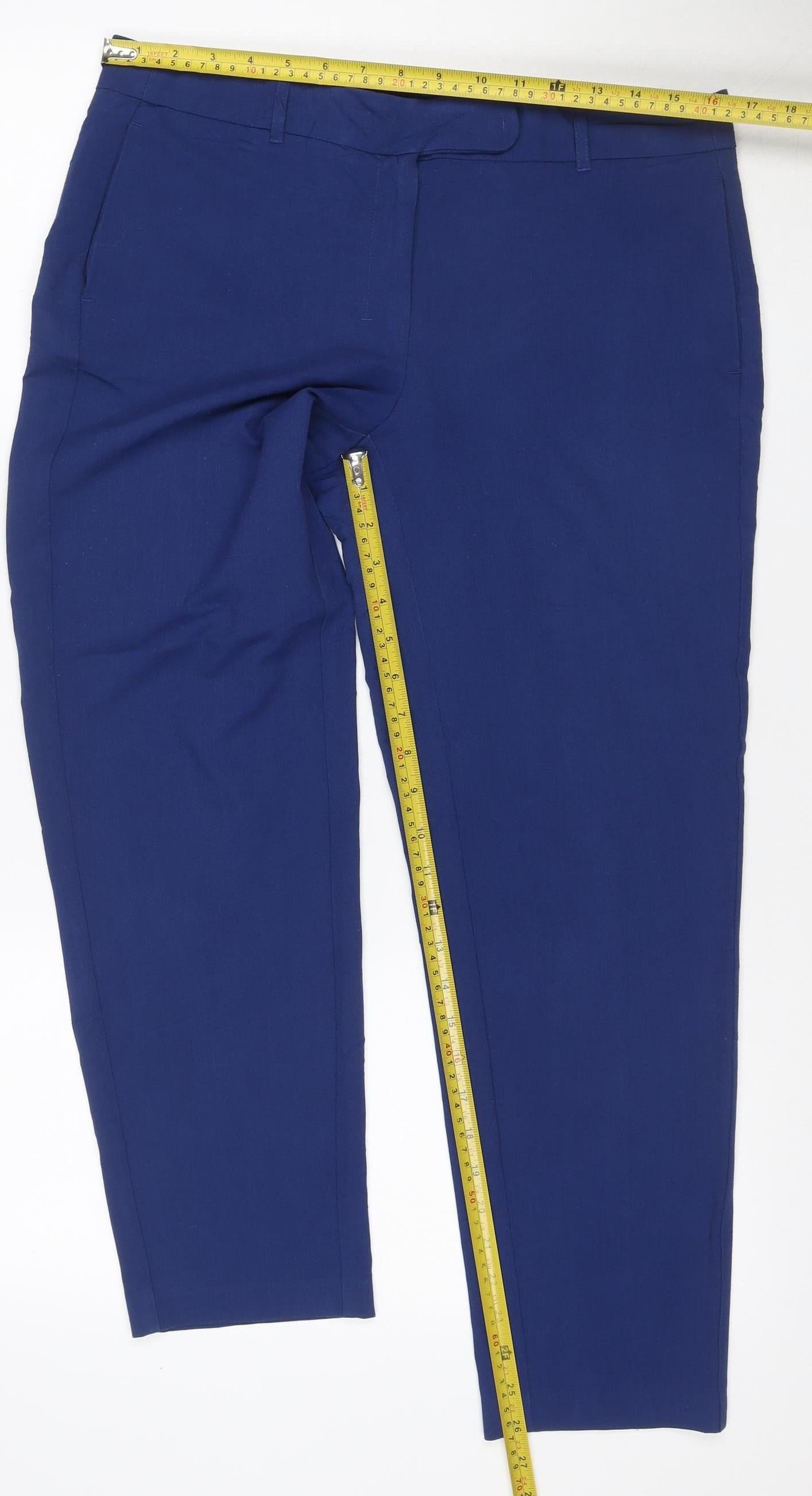 Dorothy Perkins Women’s Blue UK 12 Tailored Straight Leg Trousers