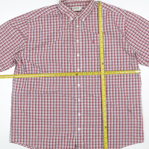 Farah Classic Men’s Multicoloured Check Short Sleeve Shirt XL