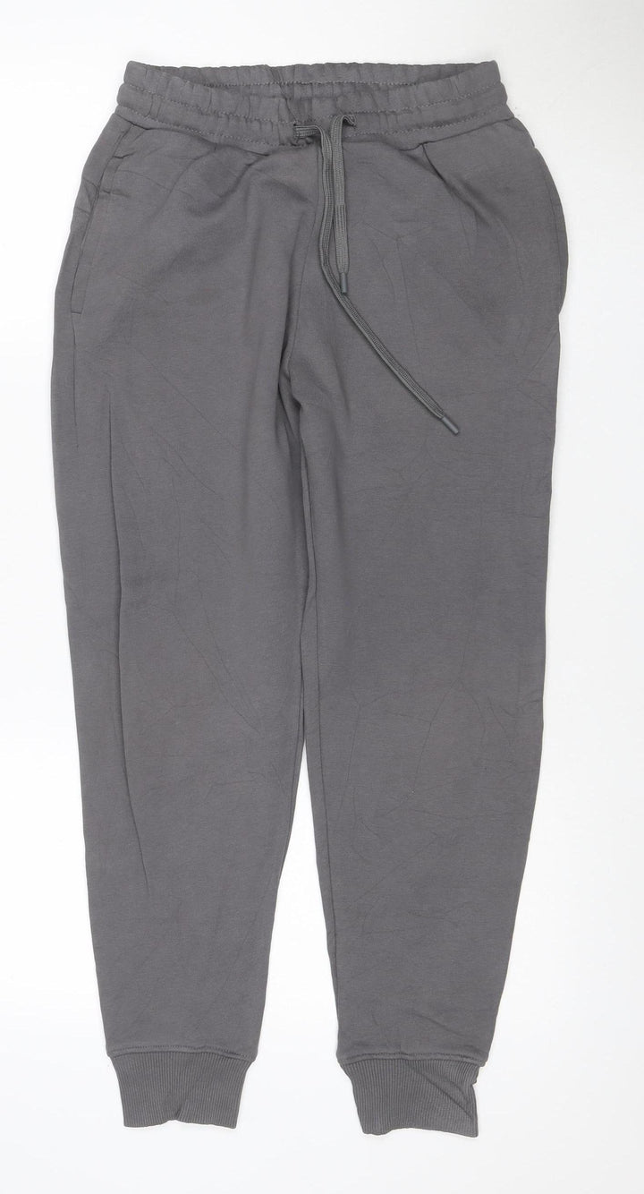 Zara Men Grey S Drawstring Tapered Jogger Activewear Trousers