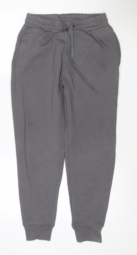 Zara Men Grey S Drawstring Tapered Jogger Activewear Trousers