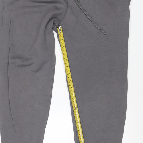 Zara Men Grey S Drawstring Tapered Jogger Activewear Trousers