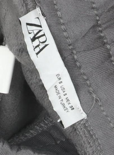Zara Men Grey S Drawstring Tapered Jogger Activewear Trousers