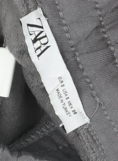 Zara Men Grey S Drawstring Tapered Jogger Activewear Trousers