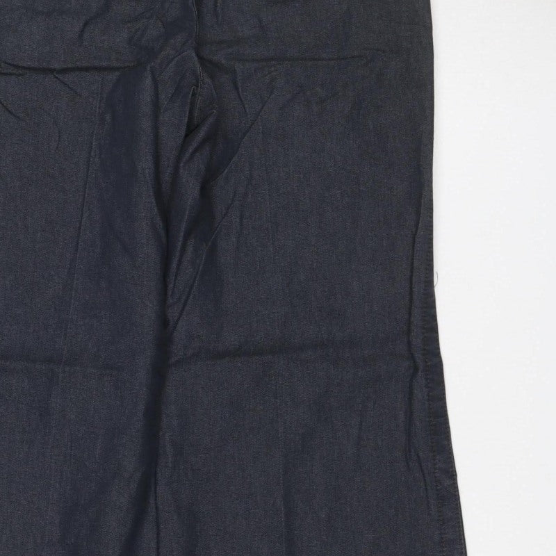 Next Women’s Black Size 18 Wide-Leg Cargo Jeans Button Fly