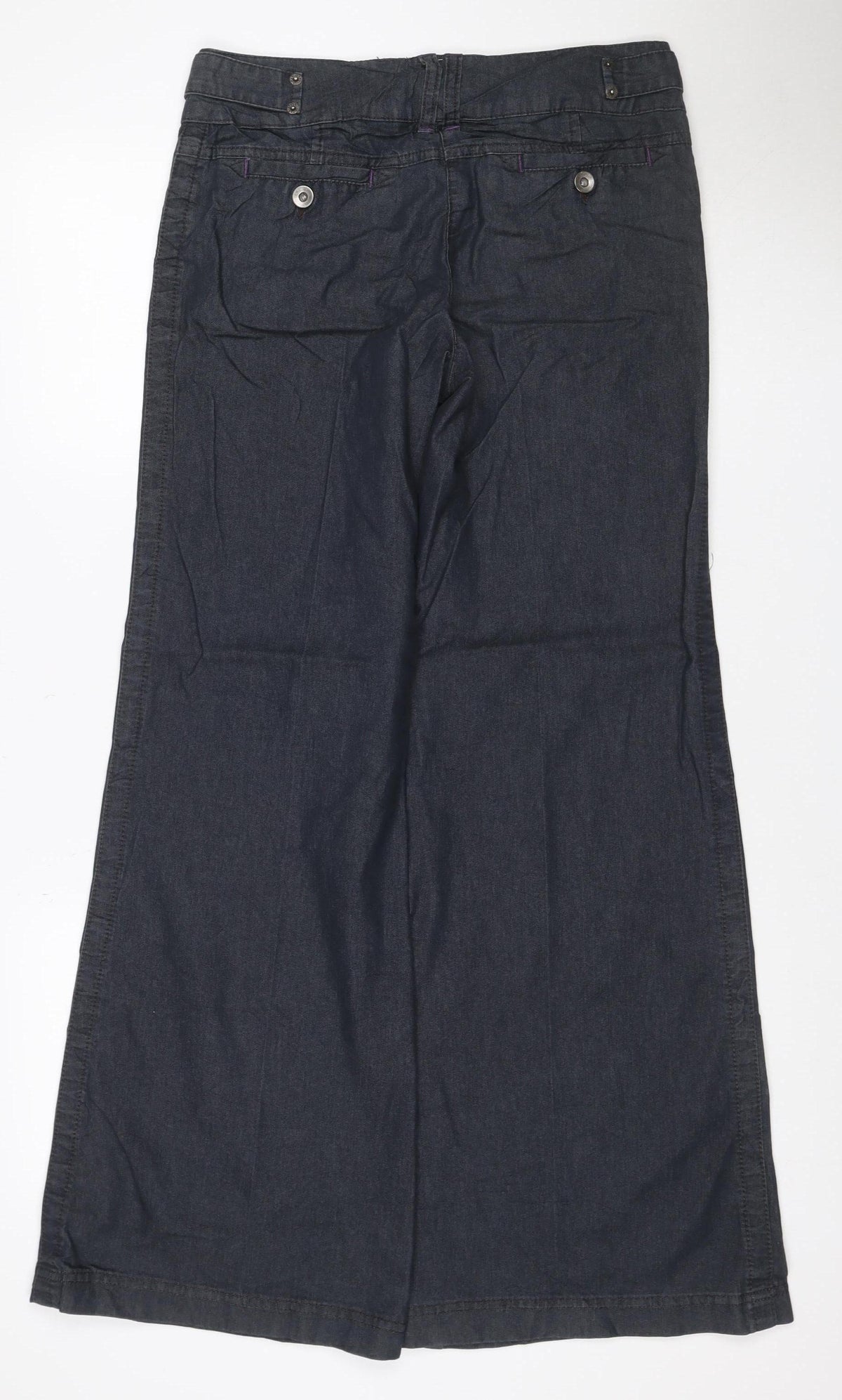 Next Women’s Black Size 18 Wide-Leg Cargo Jeans Button Fly