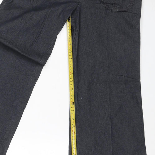 Next Women’s Black Size 18 Wide-Leg Cargo Jeans Button Fly
