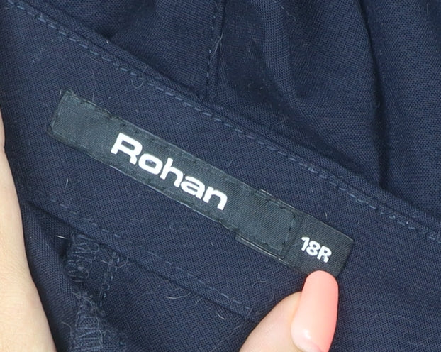Rohan Women’s Blue UK 18R Straight Leg Lightweight Travel Trousers