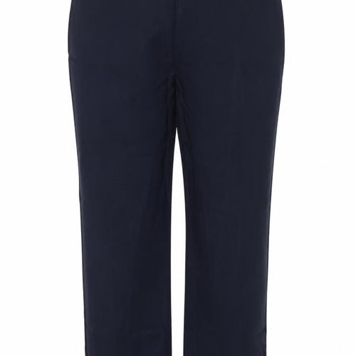 Marks Spencer Women Navy UK 14 Stretch Straight Tailored Trousers