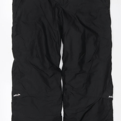 Wedze Men's Black L Ski Snow Pants 82cm Waist Insulated Waterproof