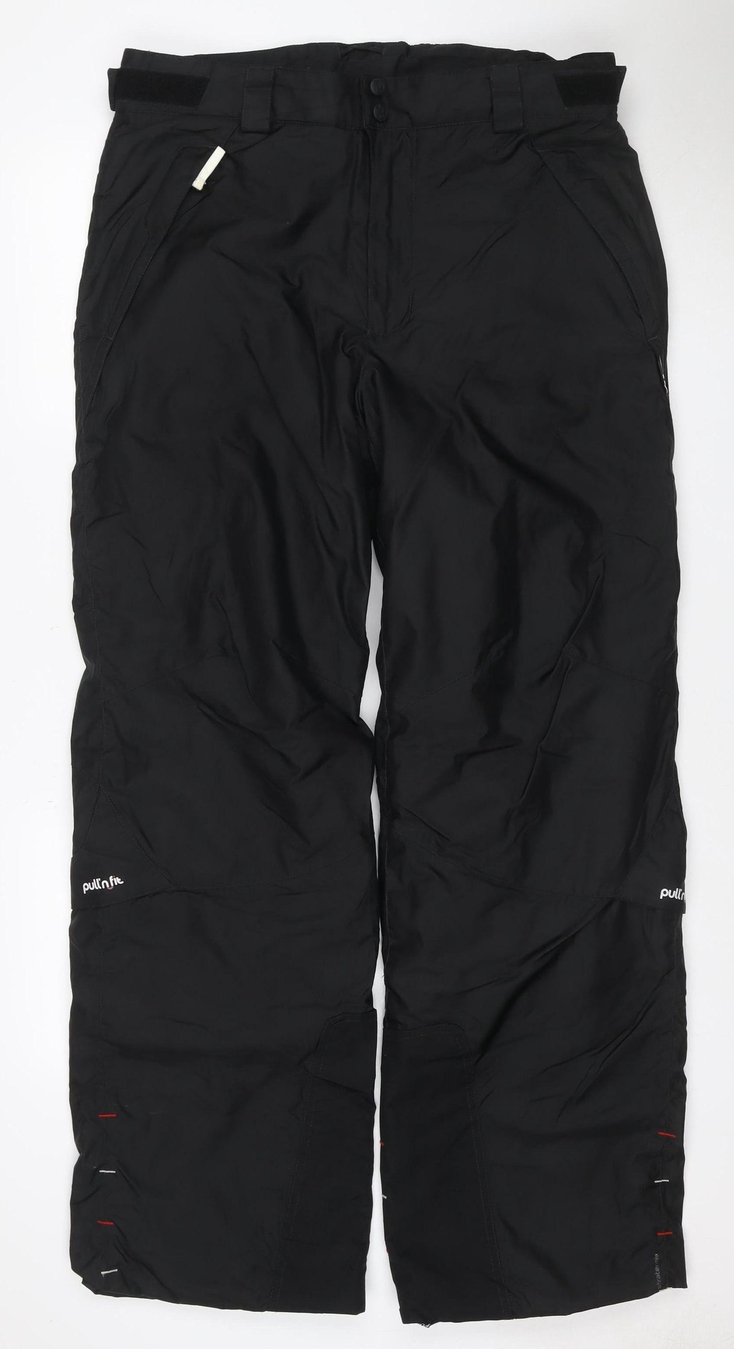 Wedze Men's Black L Ski Snow Pants 82cm Waist Insulated Waterproof