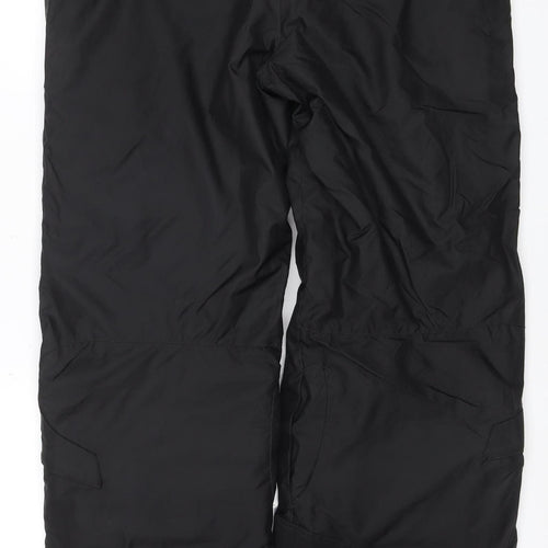 Wedze Men's Black L Ski Snow Pants 82cm Waist Insulated Waterproof