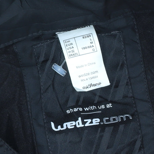 Wedze Men's Black L Ski Snow Pants 82cm Waist Insulated Waterproof