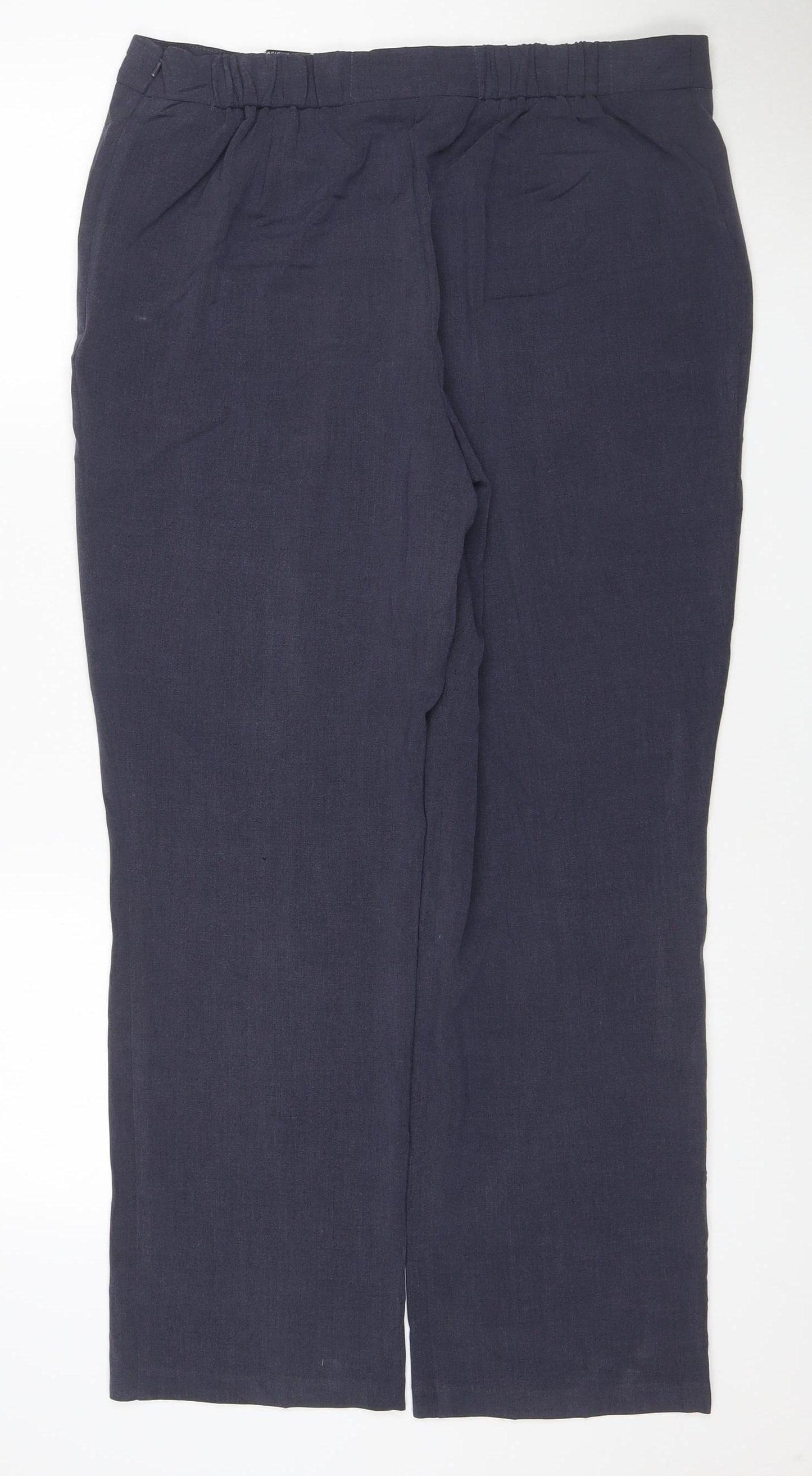 Marks & Spencer Women’s Navy UK 14 Slim Leg Stretch Trousers