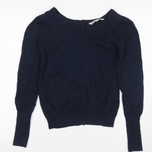 Crew Clothing Co. Women’s Navy Size 8 Button Cardigan Balloon Sleeve