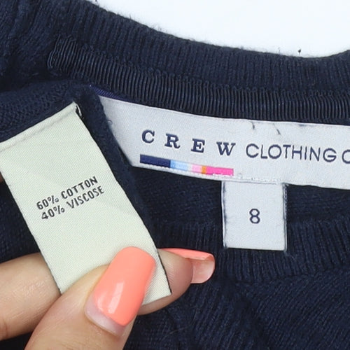 Crew Clothing Co. Women’s Navy Size 8 Button Cardigan Balloon Sleeve