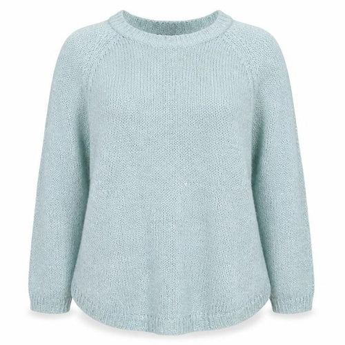 Marks and Spencer Women Blue UK 14 Sequin Knit Raglan Jumper