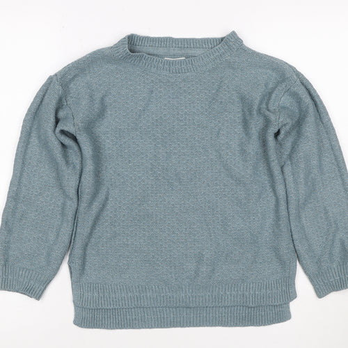 Fat Face Women’s Blue Knit Crew Neck Pullover Jumper UK 6