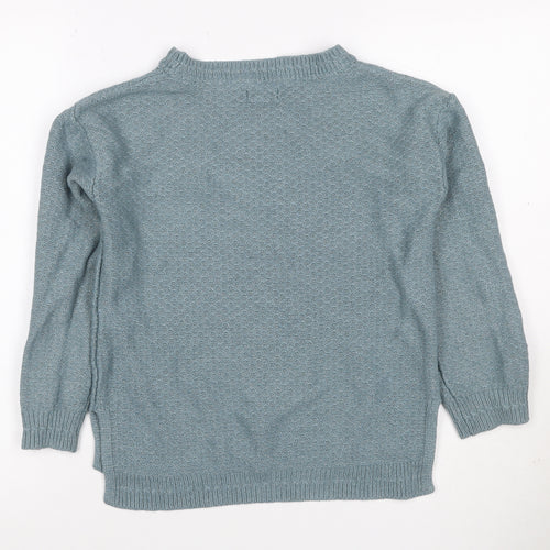 Fat Face Women’s Blue Knit Crew Neck Pullover Jumper UK 6