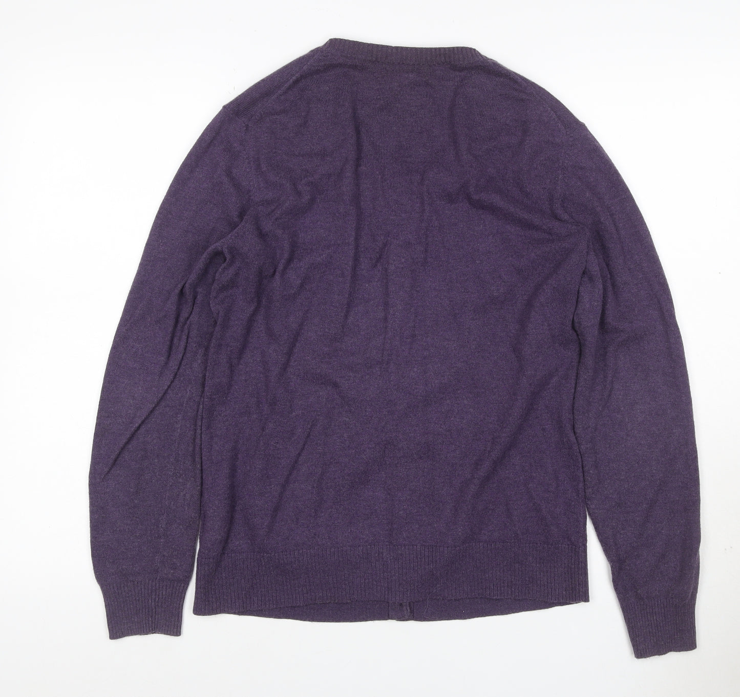 Gap Women’s Purple XL V-Neck Button Front Fine Knit Cardigan