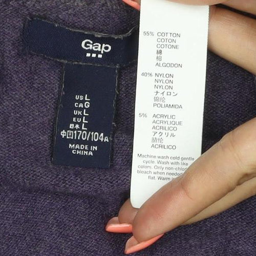 Gap Women’s Purple XL V-Neck Button Front Fine Knit Cardigan