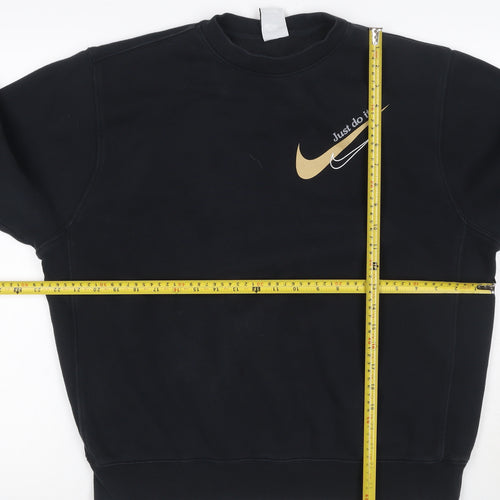 Nike Women’s Black M Pullover Crew Neck Logo Sweatshirt