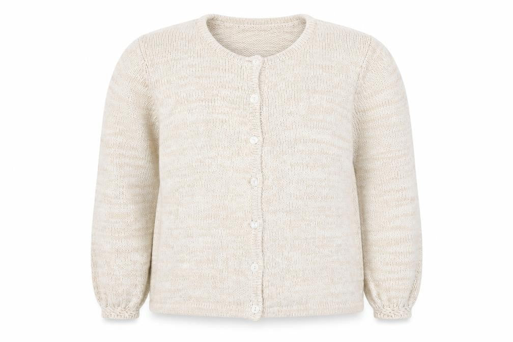 Orvis Women Ivory L Ramie Cotton Button Knit Cardigan