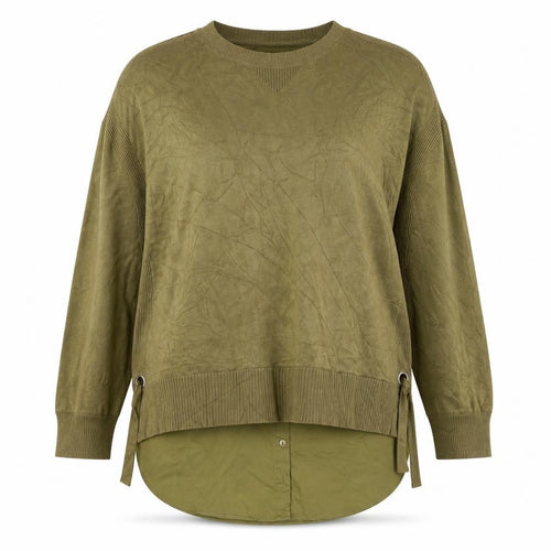 Next Women Green Size 16 Layered Knit Jumper Side Tie Long Sleeve