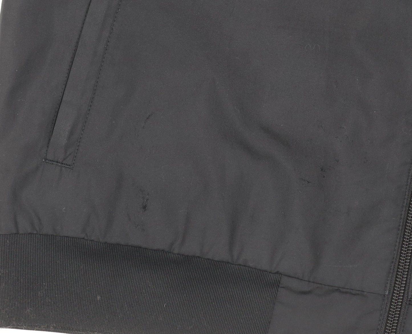 adidas Men’s Grey Black M Hooded Full Zip Windbreaker Jacket