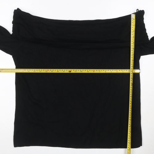 Marks and Spencer Women Black Size 22 Boat Neck Knit Jumper