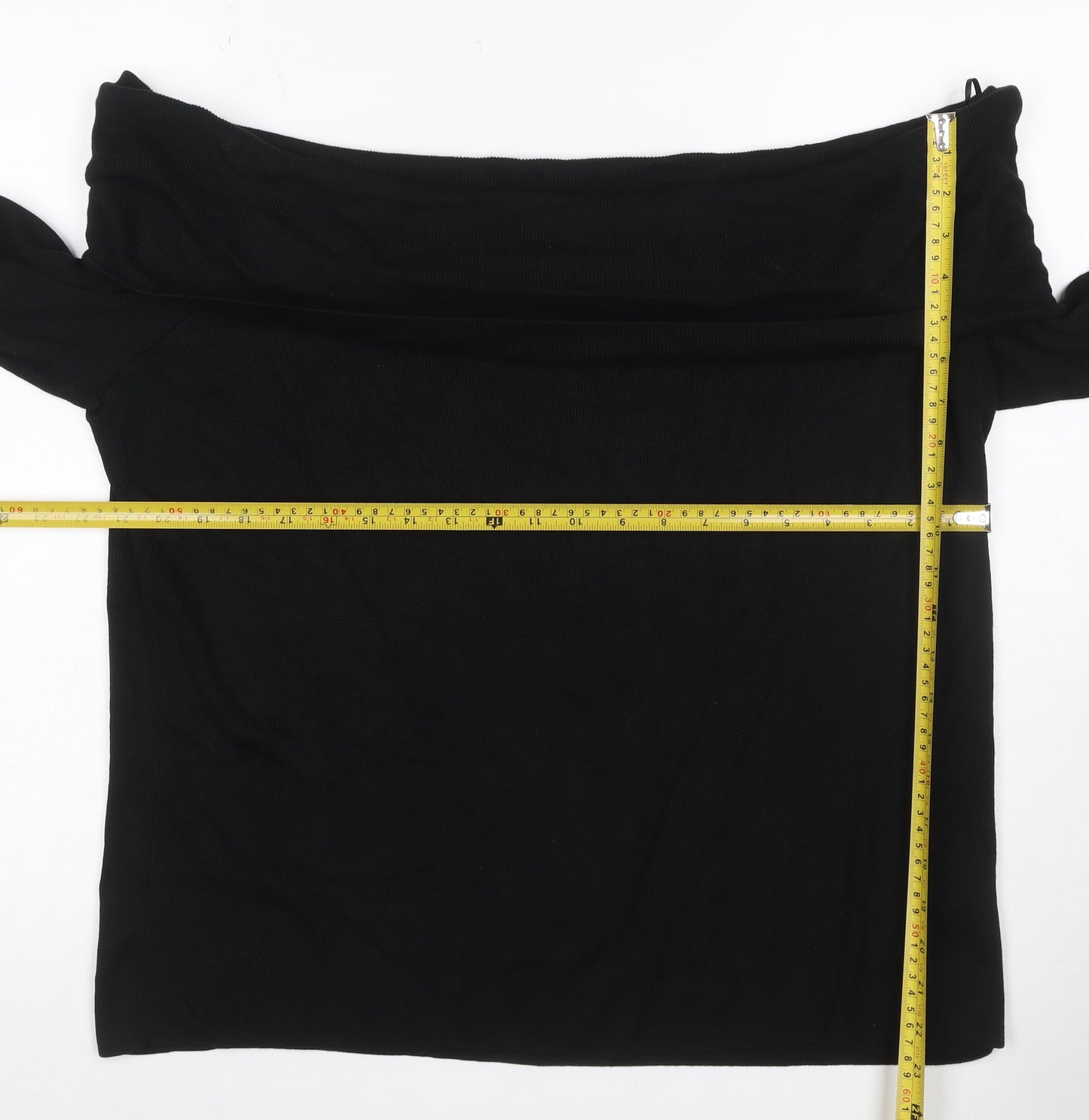 Marks and Spencer Women Black Size 22 Boat Neck Knit Jumper