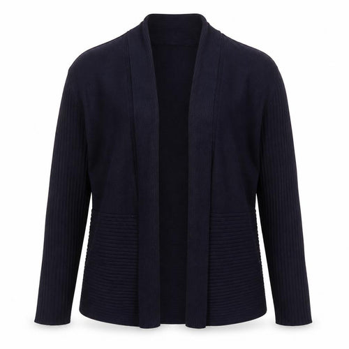 89th & Madison Women's Black S Open Ribbed Knit Cardigan Long Sleeve