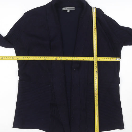 89th & Madison Women's Black S Open Ribbed Knit Cardigan Long Sleeve