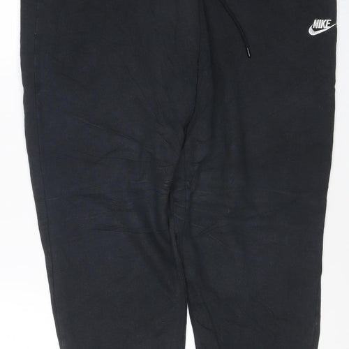 Nike Men’s Black XL Fleece Joggers Drawstring Cuffed Sweatpants