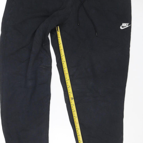 Nike Men’s Black XL Fleece Joggers Drawstring Cuffed Sweatpants