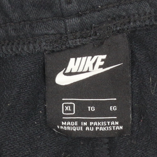 Nike Men’s Black XL Fleece Joggers Drawstring Cuffed Sweatpants