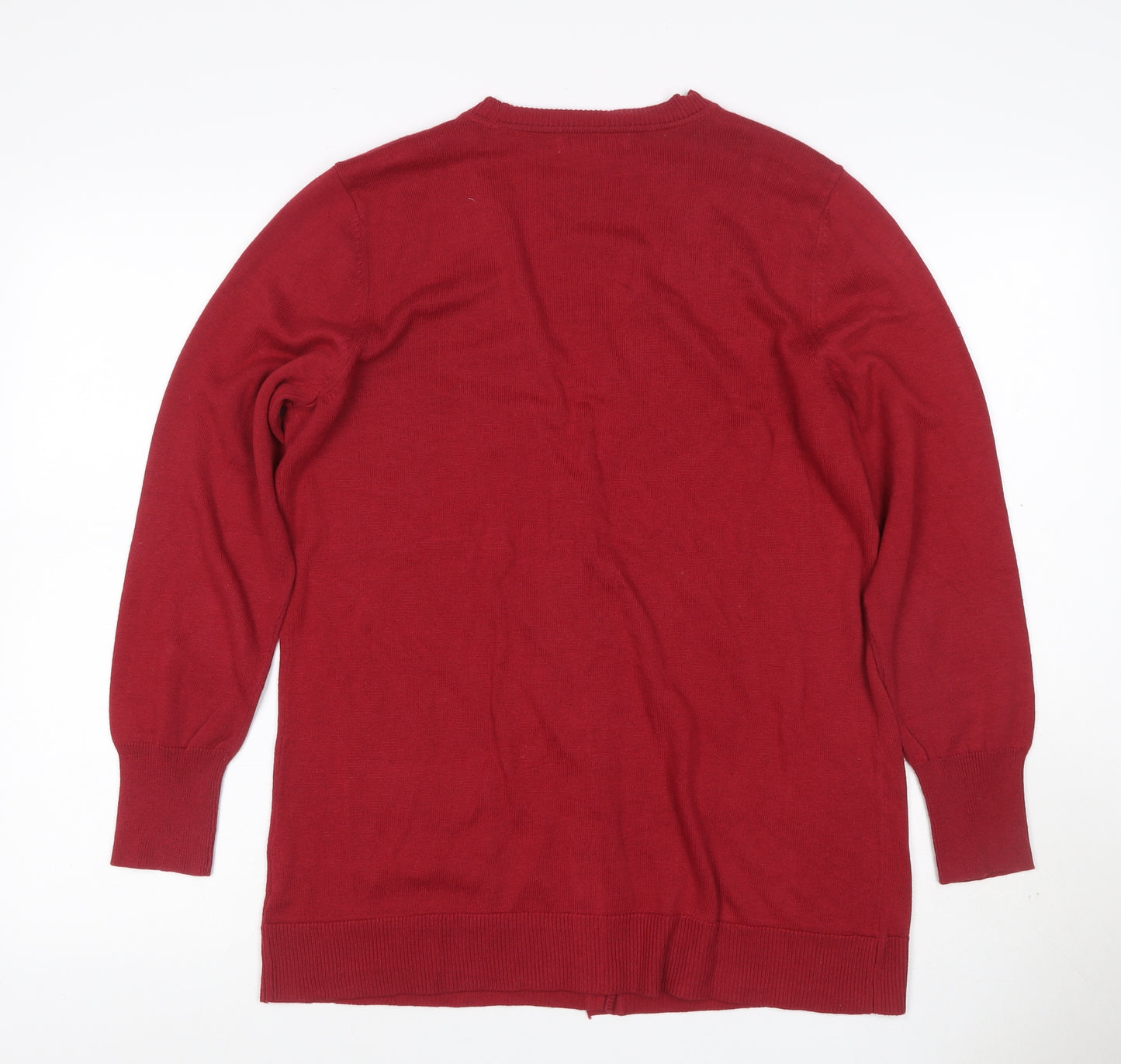 Liz Claiborne Women’s Red XL V-Neck Button Pocket Cardigan