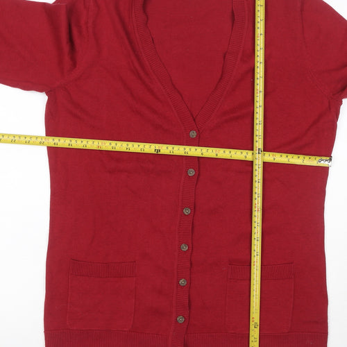 Liz Claiborne Women’s Red XL V-Neck Button Pocket Cardigan