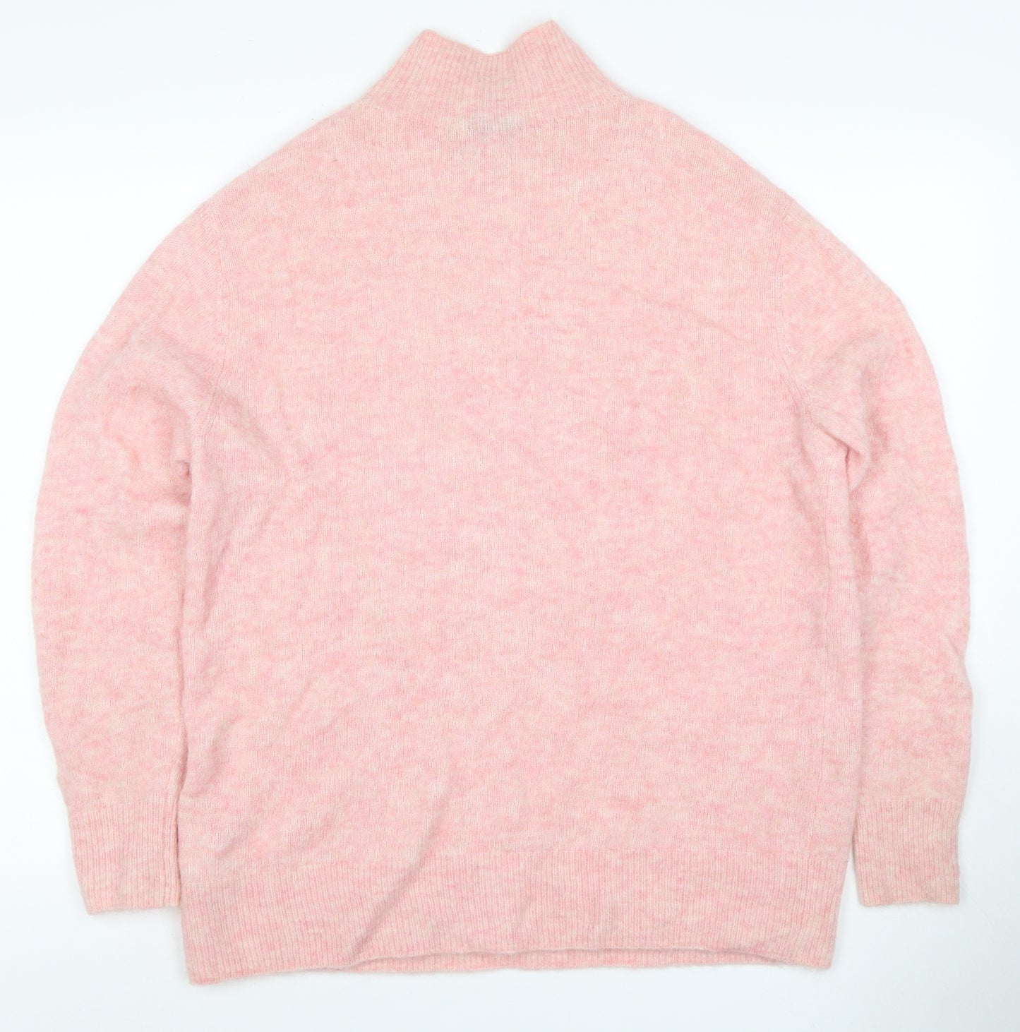 & Other Stories Women Pink S Mohair Blend Mock Neck Raglan Jumper