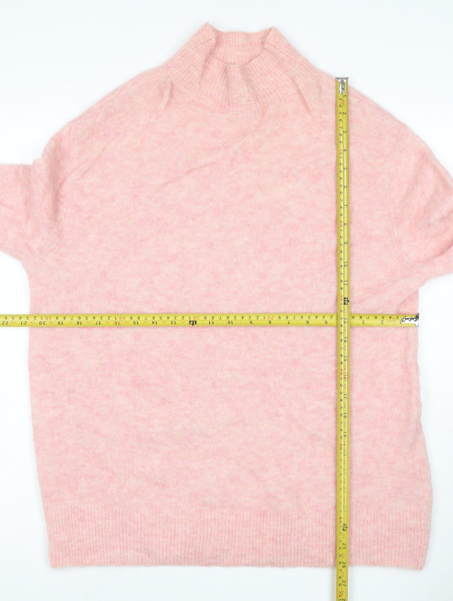 & Other Stories Women Pink S Mohair Blend Mock Neck Raglan Jumper