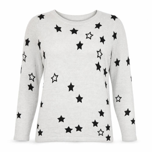Marks and Spencer Women Grey Star Print Knit Jumper Size 10