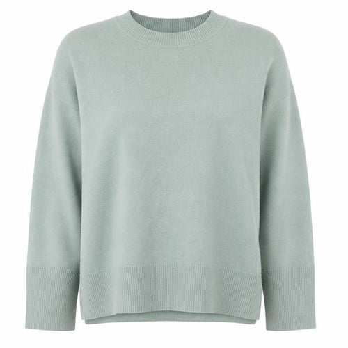 Abercrombie & Fitch Women Green L Relaxed Crew Neck Knit Jumper