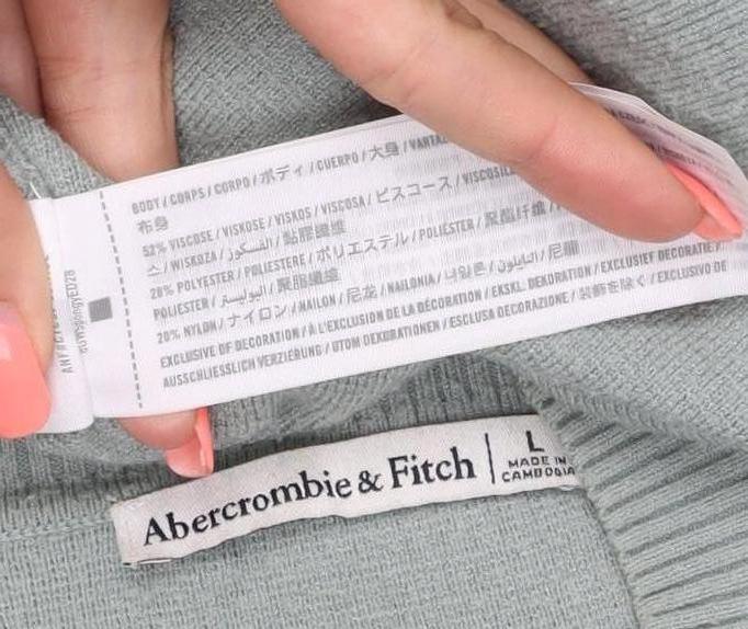 Abercrombie & Fitch Women Green L Relaxed Crew Neck Knit Jumper