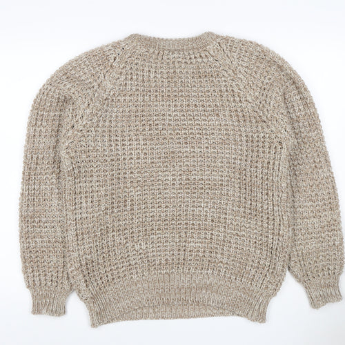 C&A Men’s Beige M Chunky Knit Acrylic Crew Neck Pullover Vintage