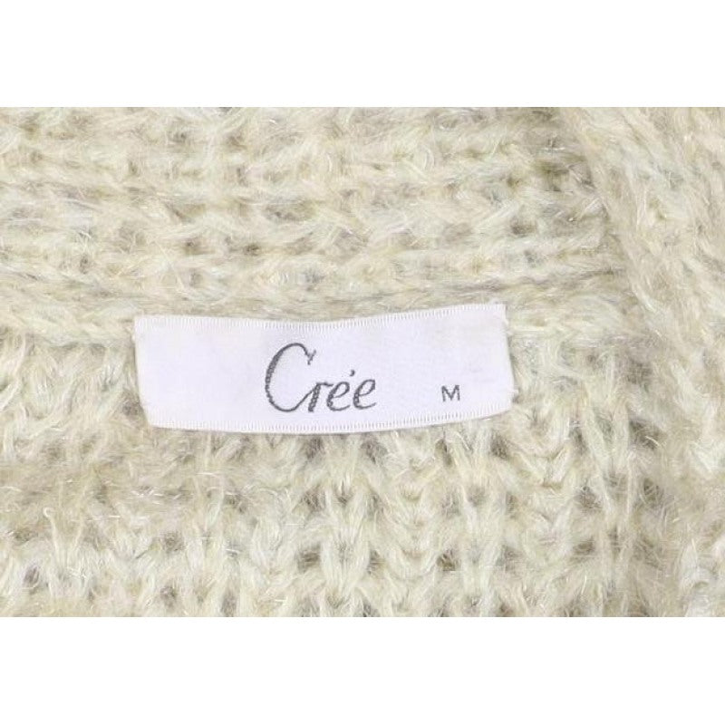 Additional view of Crée Women Ivory M Chunky Knit Button Cardigan Long Sleeve